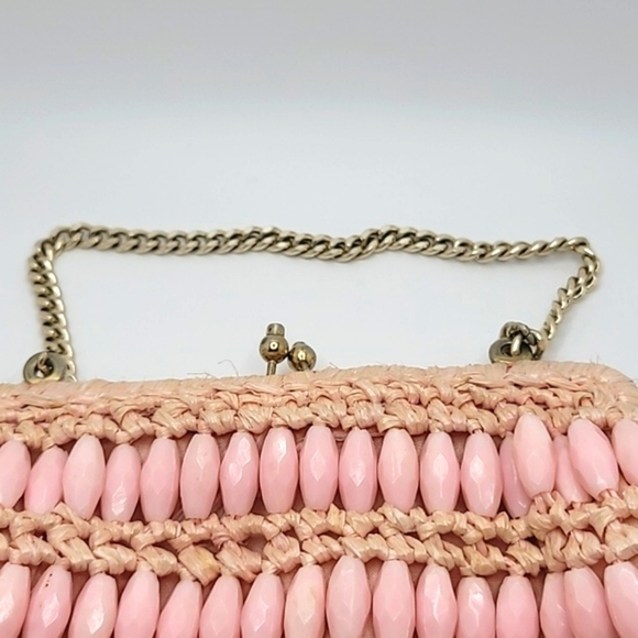 Handmade Pink Beaded Handbag - Picture 3 of 12